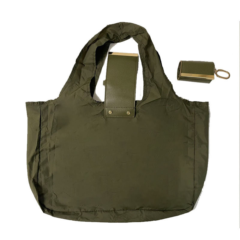 DAVI foldable keychain tote – Army Green detail