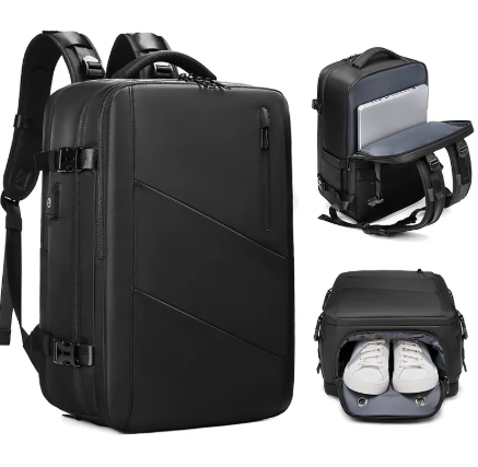 DAVI Tech Bag nylon travel backpack – Black