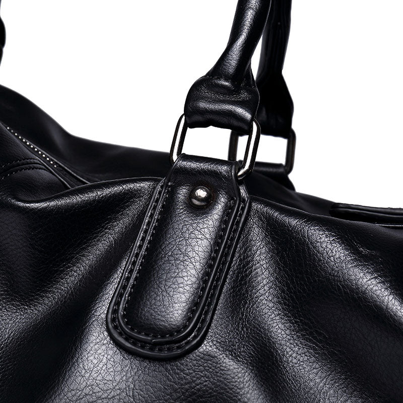 DAVI Men's Bag black vegan leather weekender – photo 4